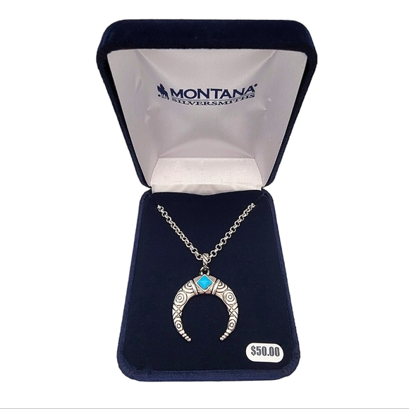 Montana Silversmiths Women’s Eye In The Sky Crescent Necklace NEW! - Picture 7 of 11